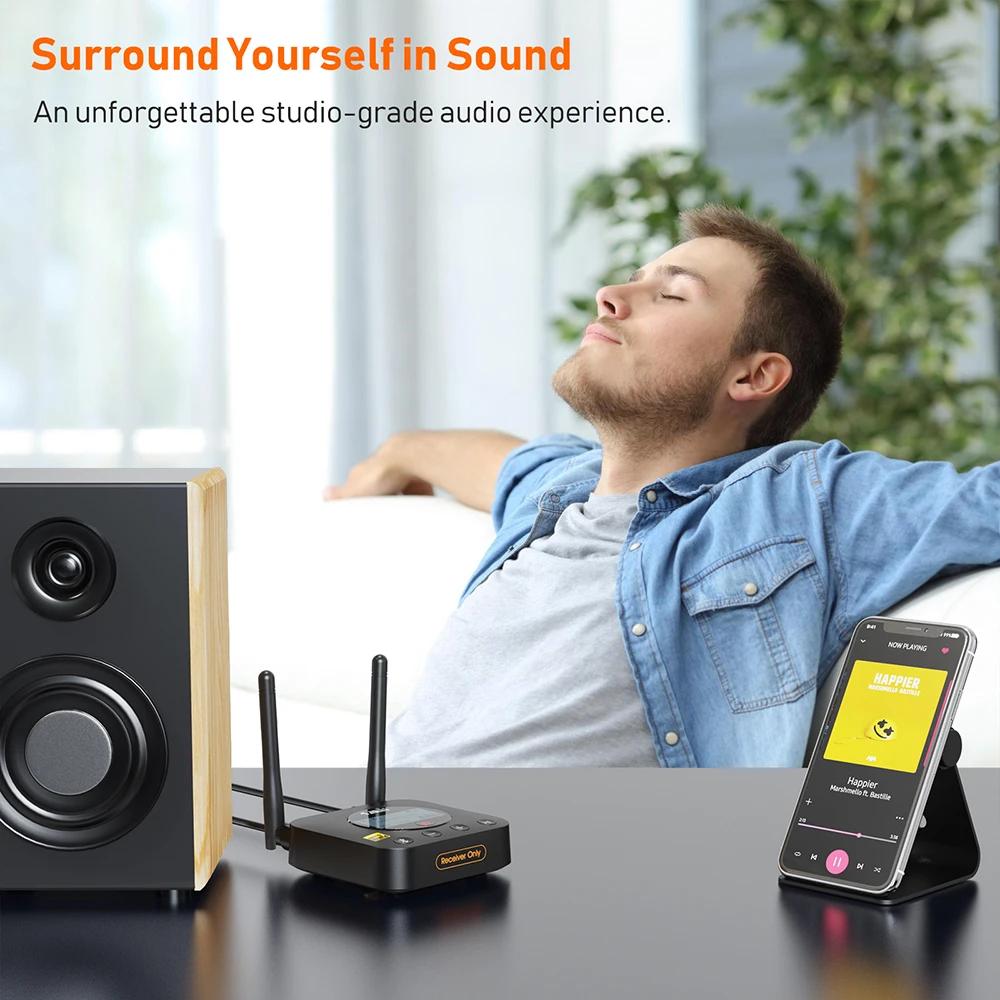 1Mii B06Pro+ – récepteur Bluetooth 5.1, adaptateur HiFi Audio aptX LL HD 3.5mm Aux LDAC pour télévis