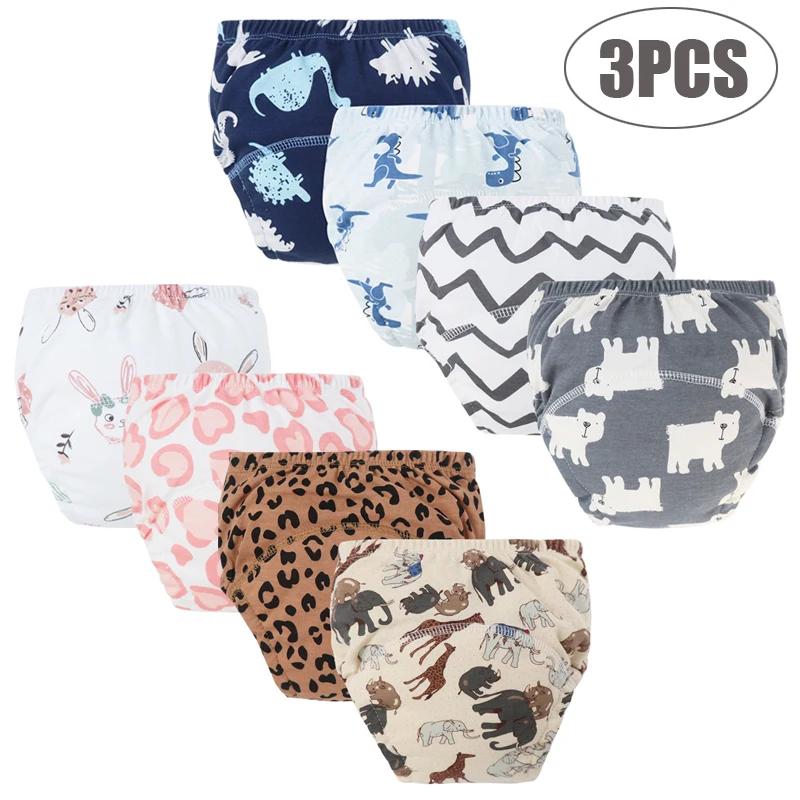 Couches d'entraînement pour bébé, 3 pièces, pantalons pour filles et garçons, lavables, couches en t