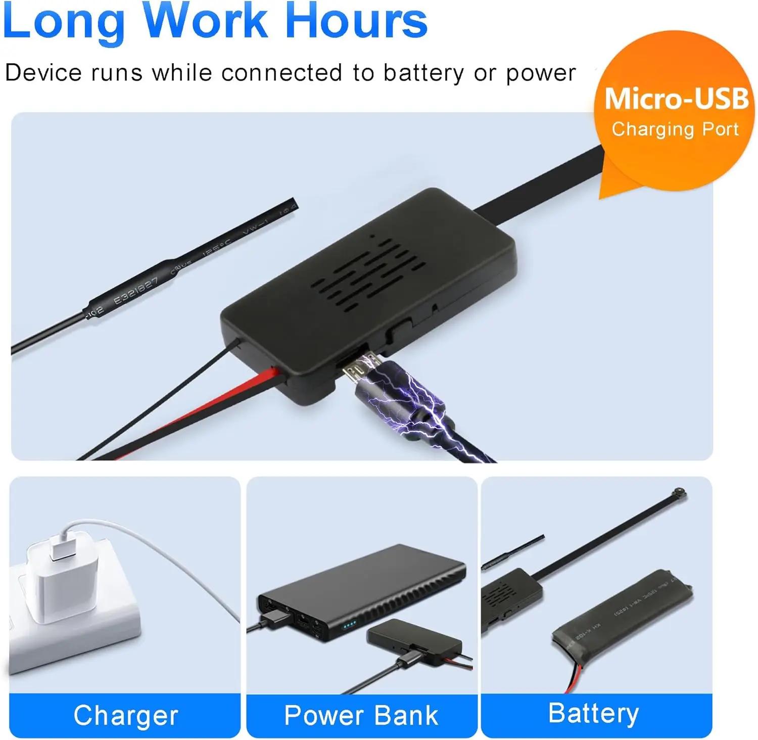Tuya Full HD Mini caméra de sécurité sans fil bricolage 115 °   Alarme automatique de détection de m