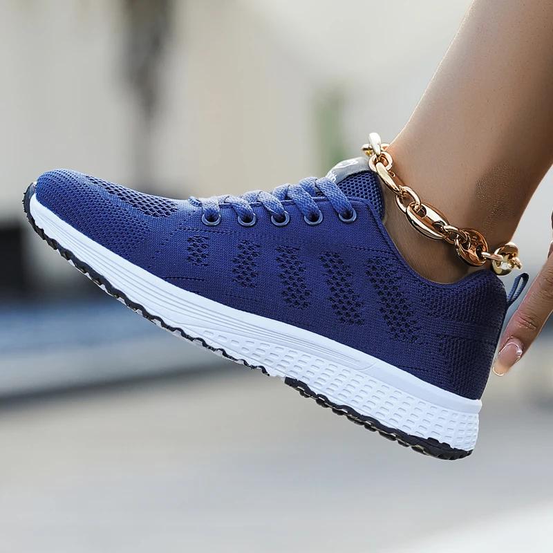 Baskets légères et respirantes pour femmes - Chaussures de course confortables en maille