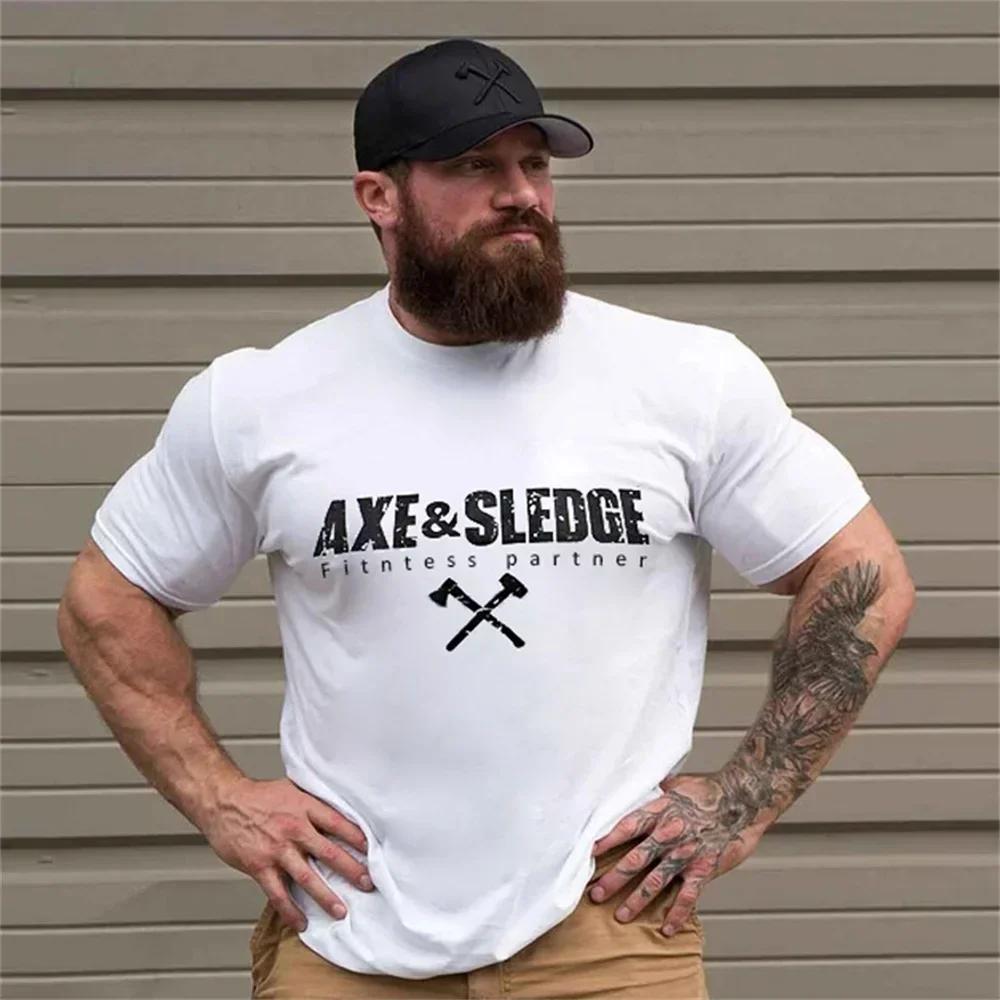 Nouveaux sports d'été hommes T-shirt ample coton mode surdimensionné homme T-shirt Gym course Street