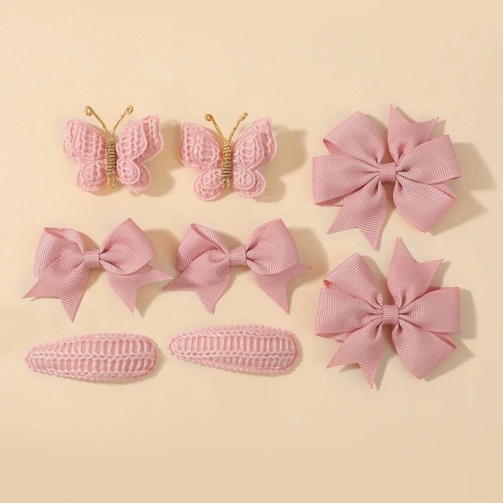 Pinces à cheveux papillon mignonnes faites à la main et ensemble de clips BB pour bébés filles, Barr