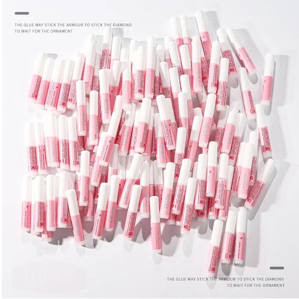 Paquet de 100 pièces de colle de réparation d'ongles pour presse acrylique sur les pointes d'ongles 