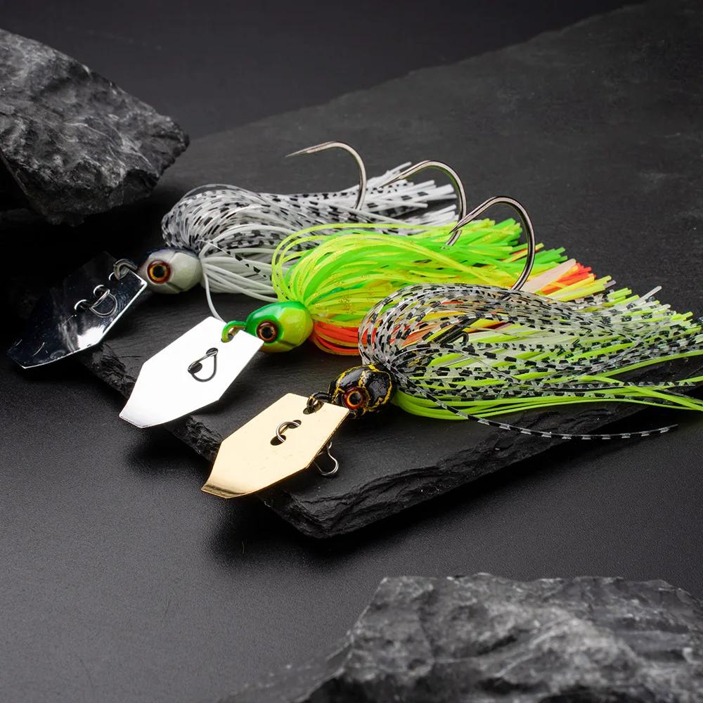 Chatter Bait Jig Dancer, Spinner Bait, Buzzbait, WobJeff Fishing, Bass, Pike Fish, Walleye Fish, 7g,