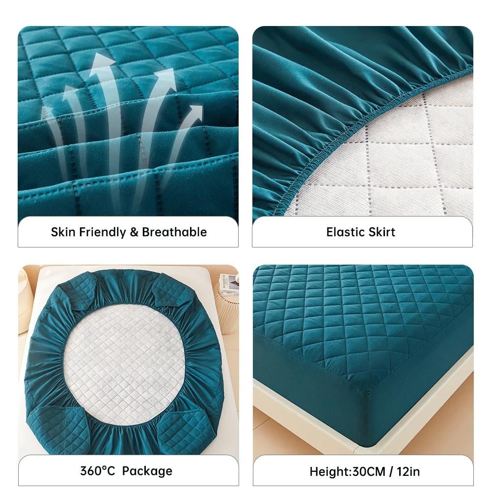 Housse de matelas épaisse en tissu Air 3D, protection de matelas 100% imperméable, drap-housse doux 