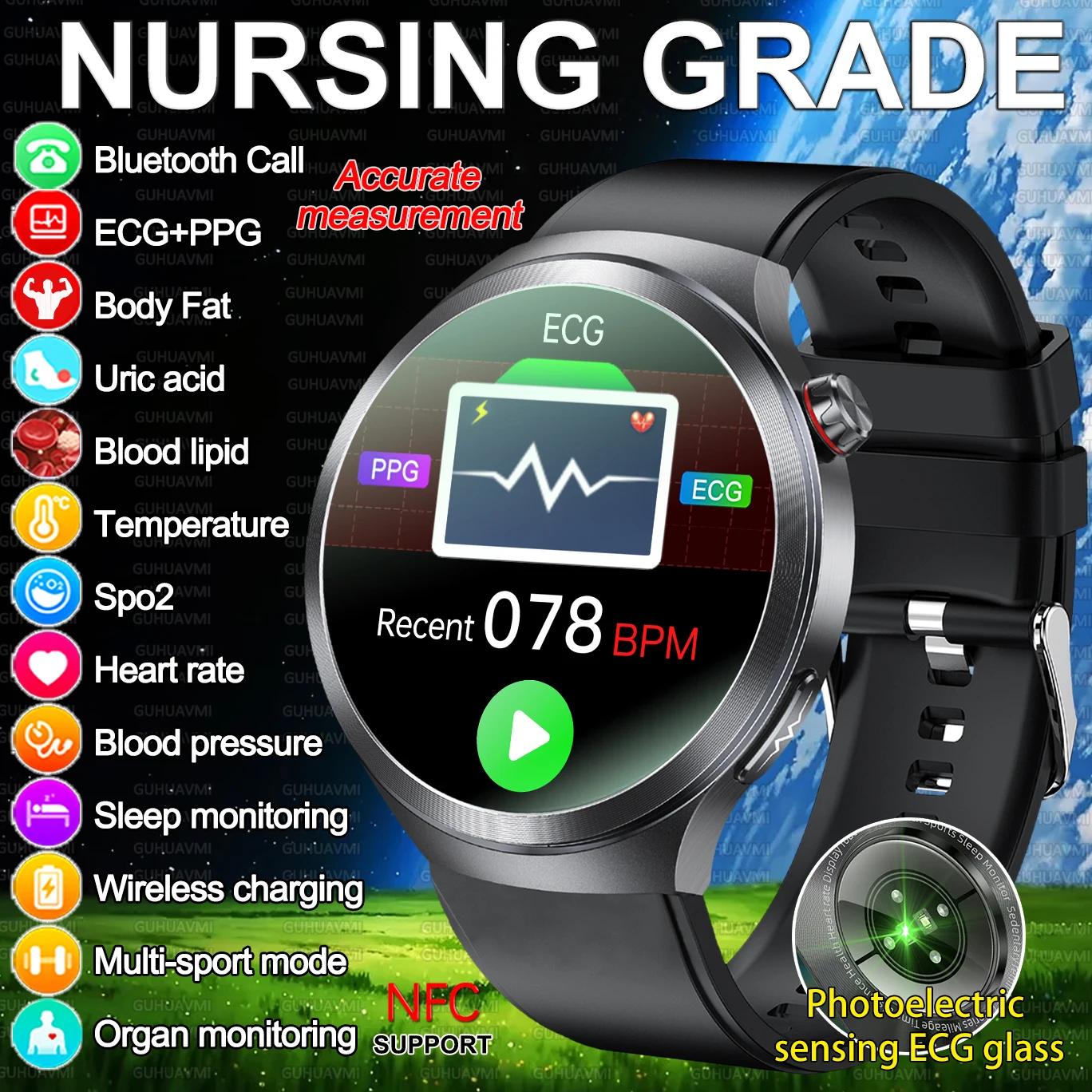 2026 nouveau niveau professionnel ECG + PPG corps sang lipide montres intelligentes pression artérie