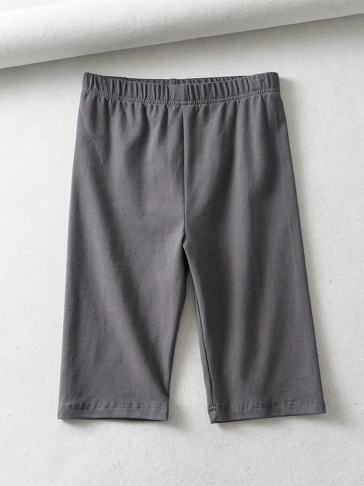 Short de motard en coton pour femmes, sexy, taille haute, élastique, couleur pure, slim, longueur au