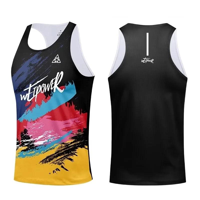Gilets de course Marathon, T-shirts de course de sport professionnel d'été pour hommes et femmes, vê