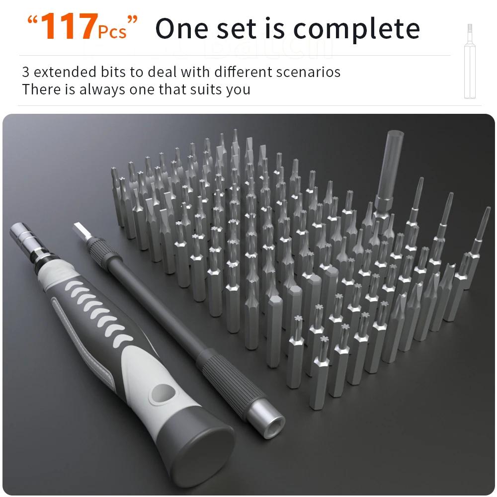 Jeux de tournevis 130 en 1, kits d'outils manuels de précision portables, petits embouts magnétiques