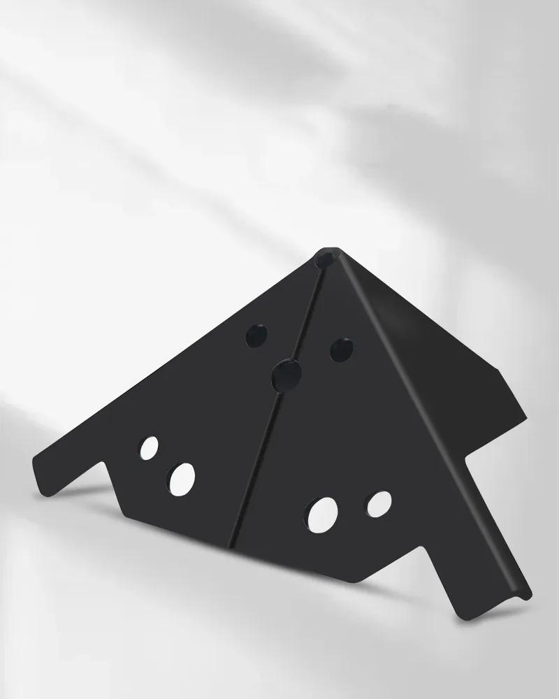 4 pièces pieds de canapé en métal pieds d'armoire de meubles pieds de meuble TV noirs pieds de Suppo