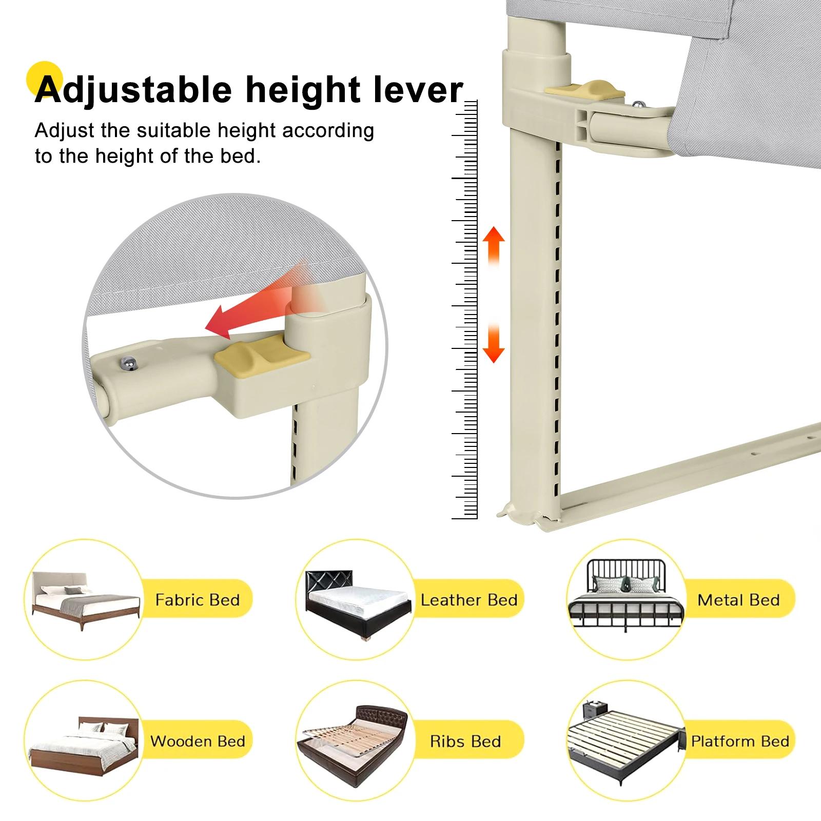 1 barrière de lit portable, barrière de lit pliable pour enfant, 12 mois-5 ans, barrière de sécurité
