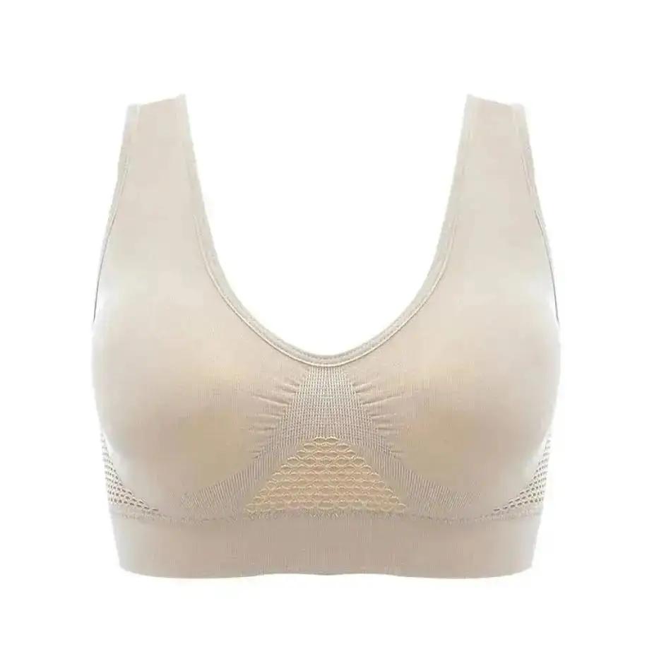 Soutien-gorge de sport respirant pour femmes, 1 pièce, absorbant la sueur, coussinet antichoc, haut 
