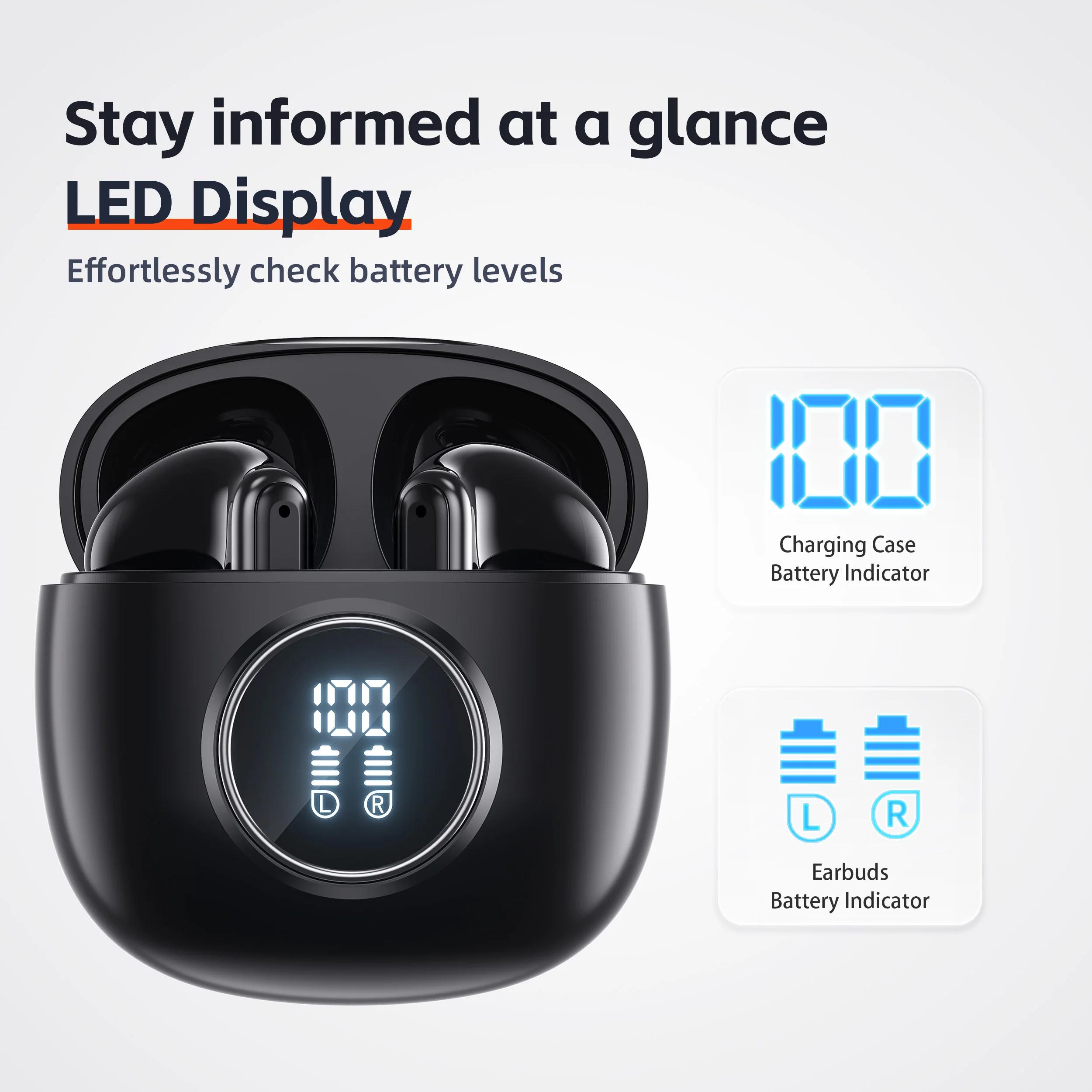 Écouteurs sans fil, QERE E40, nouveau TWS Bluetooth 5.3, Microphone HD, écouteurs HIFI, pilote 13mm,