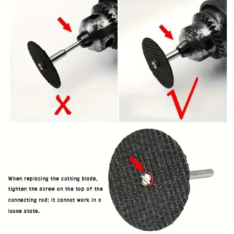 Disque à tronçonner converasif avec mandrins, meules pour accessoires, coupe du métal, outil lointai
