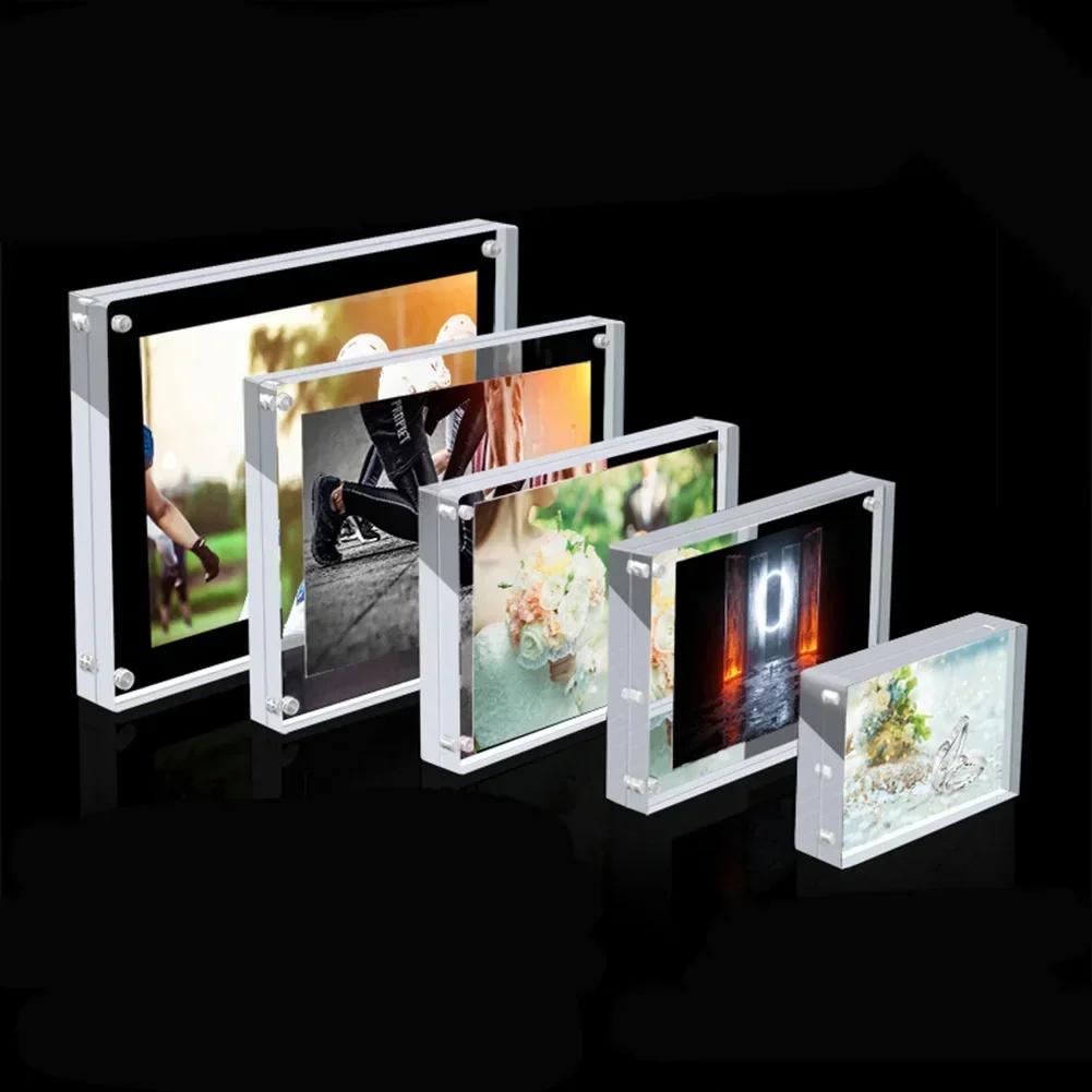 1 Pc cadre Photo Transparent acrylique cadre d'affichage magnétique affiche présentoir 3/5mm pour ch