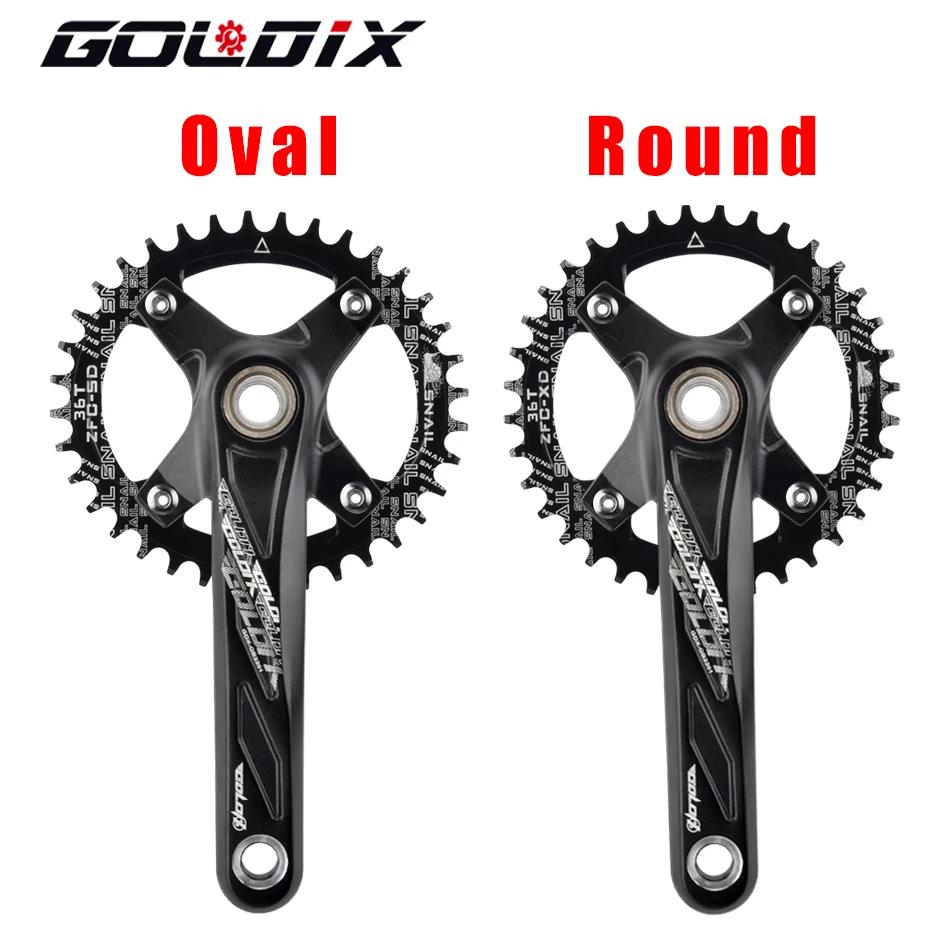 GOLDIX – plateau de manivelle de vélo 104BCD, en alliage d'aluminium avec fond de 170mm, plaque noir