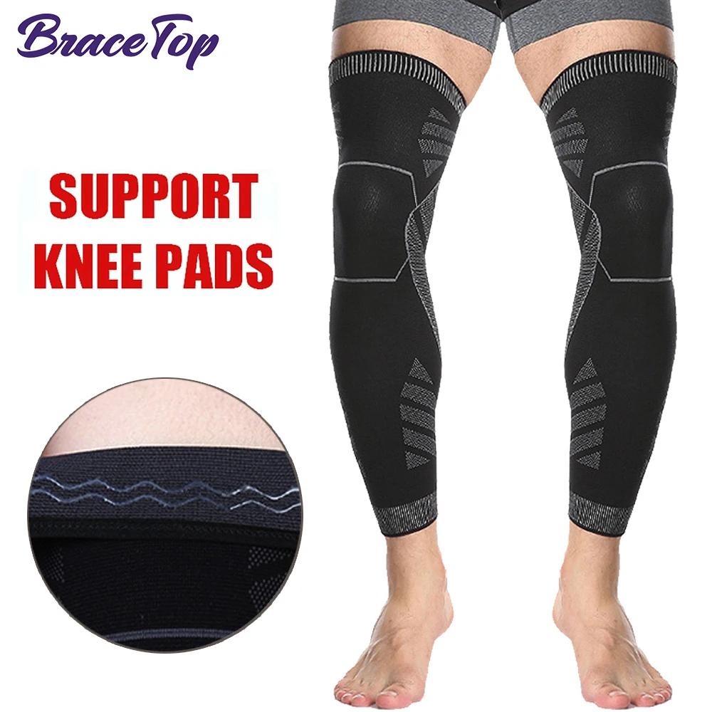 BraceTop Manchons de compression pour jambes longues, genouillère longue pour jambes complètes, sout