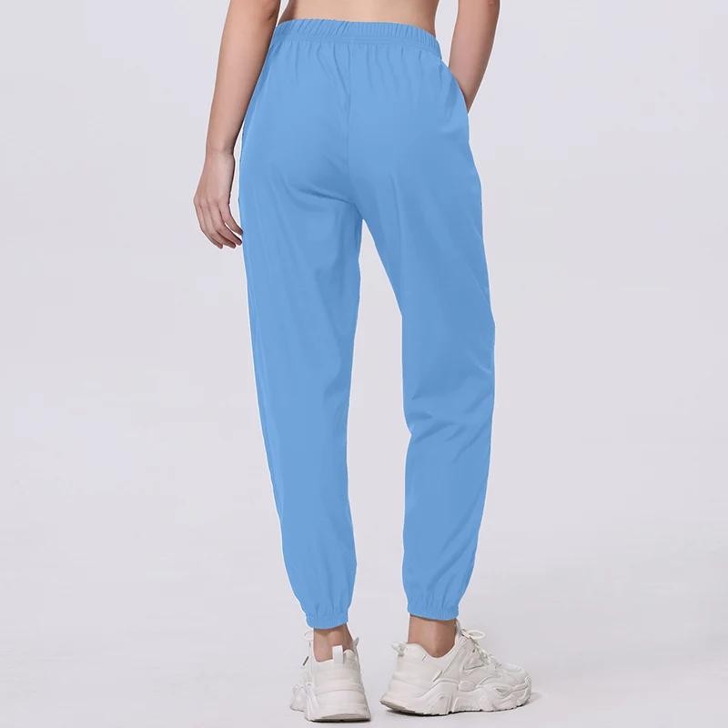 Pantalon de sport décontracté pour femmes, 1/2 pièces, avec poches noires, pour course à pied, Fitne