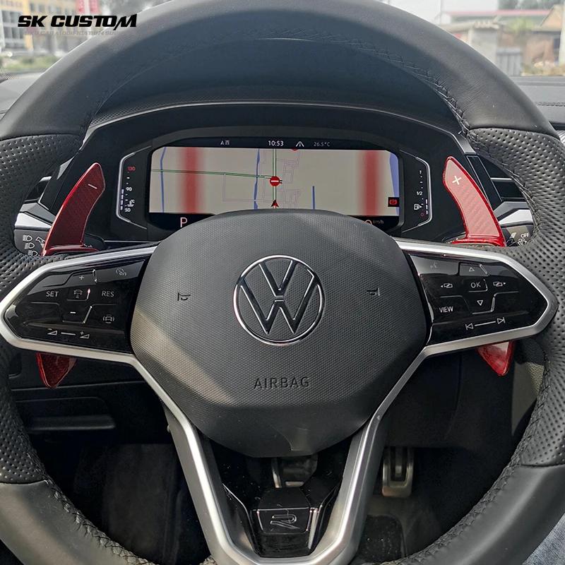 SK personnalisé pour Volkswagen Golf 8 MK8 GTI R ligne voiture en Fiber de carbone volant palette ma