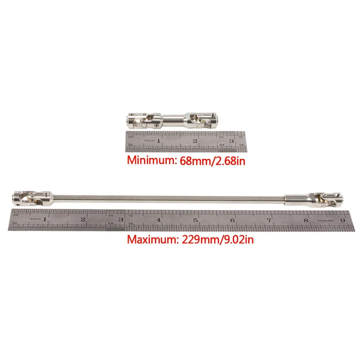 Arbre de transmission à Joint universel en acier, 68-229mm, coupé à longueur, pour 1/10 RC chenille 