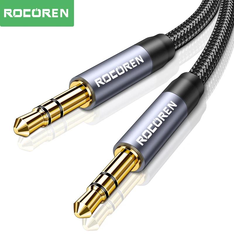 Rocoren-Câble audio mâle à mâle, jack 3.5mm, jack 3.5mm, audio m x, câble pour téléphone, sauna, tél