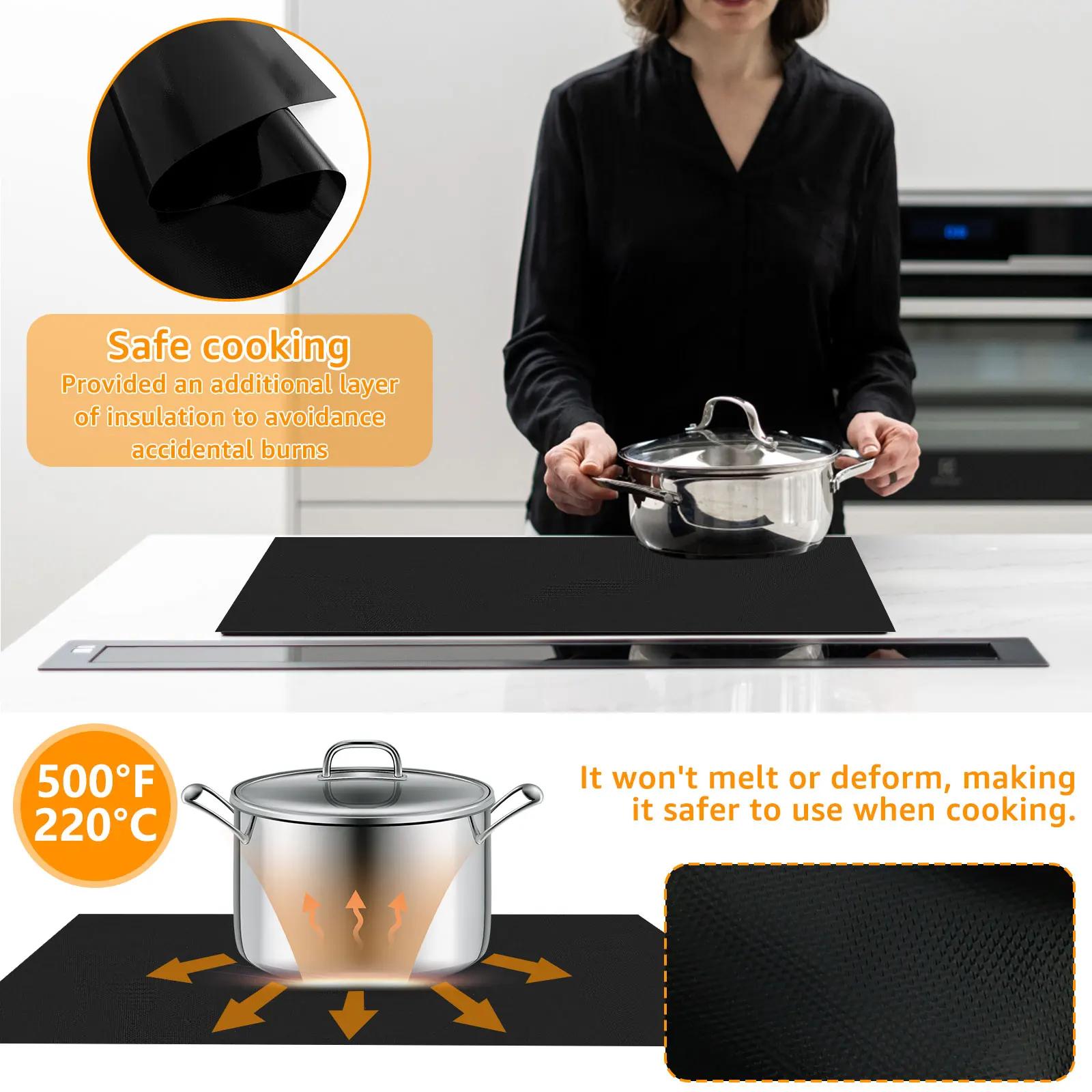 Tapis de table de cuisson à Induction en Silicone, antidérapant, pour cuisinière électrique, protect