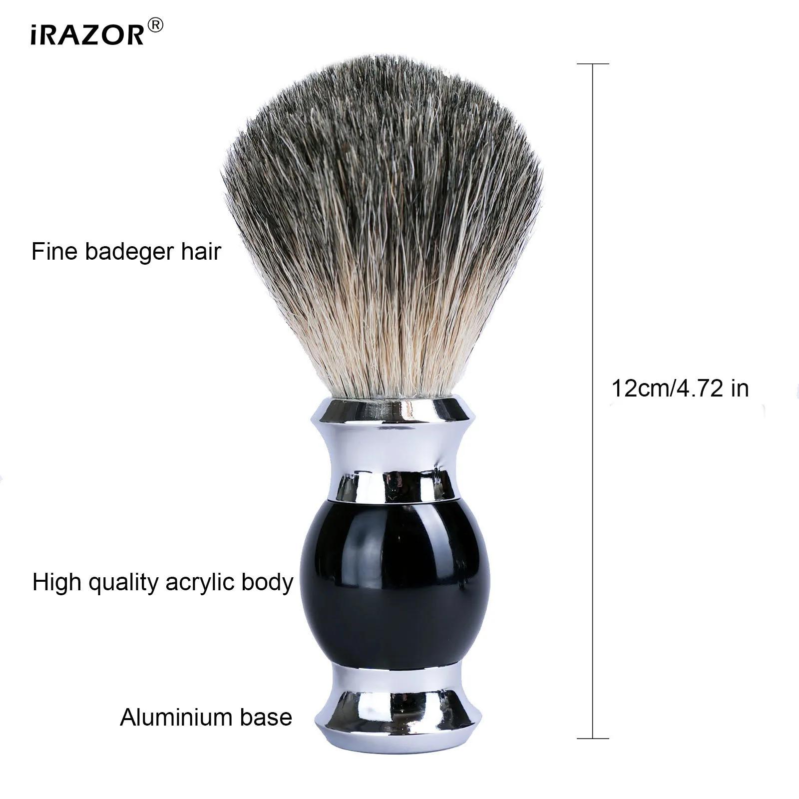 iRAZOR Ensemble de rasage classique – Rasoir de sécurité double tranchant avec 10 lames originales, 