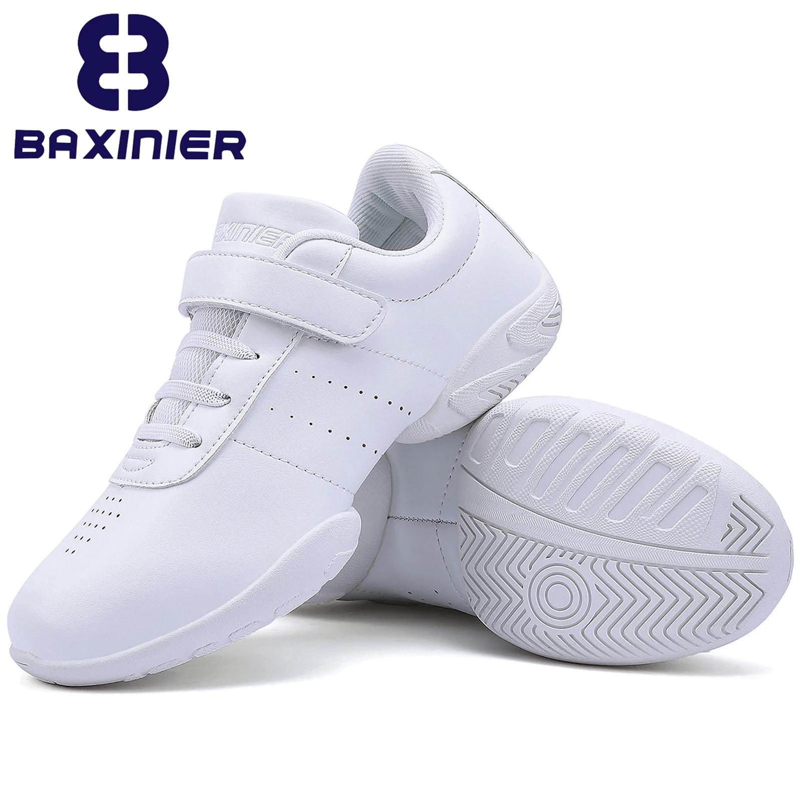 BAXINIER – chaussures de danse de pom-pom girl blanches pour filles, baskets d'entraînement athlétiq