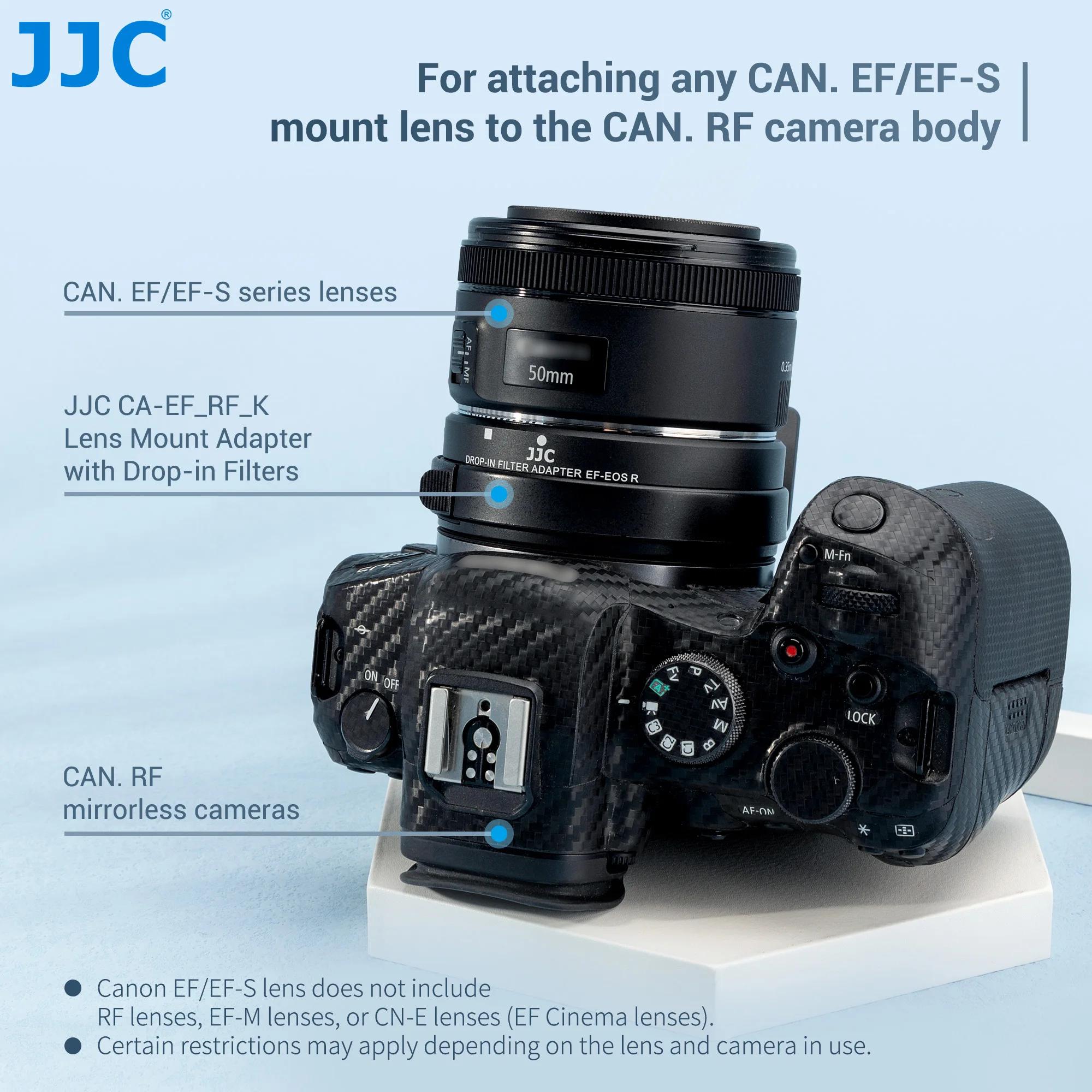 JJC EF-EOS R adaptateur de montage d'objectif à mise au point automatique avec filtre UV VND CPL pou