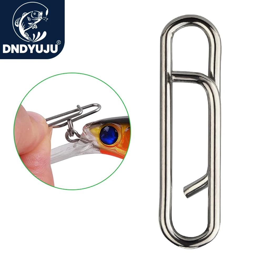 DNDYUJU 30-100 pièces 304 acier inoxydable leurre de pêche Snap pêche pivotant Interlock belle broch