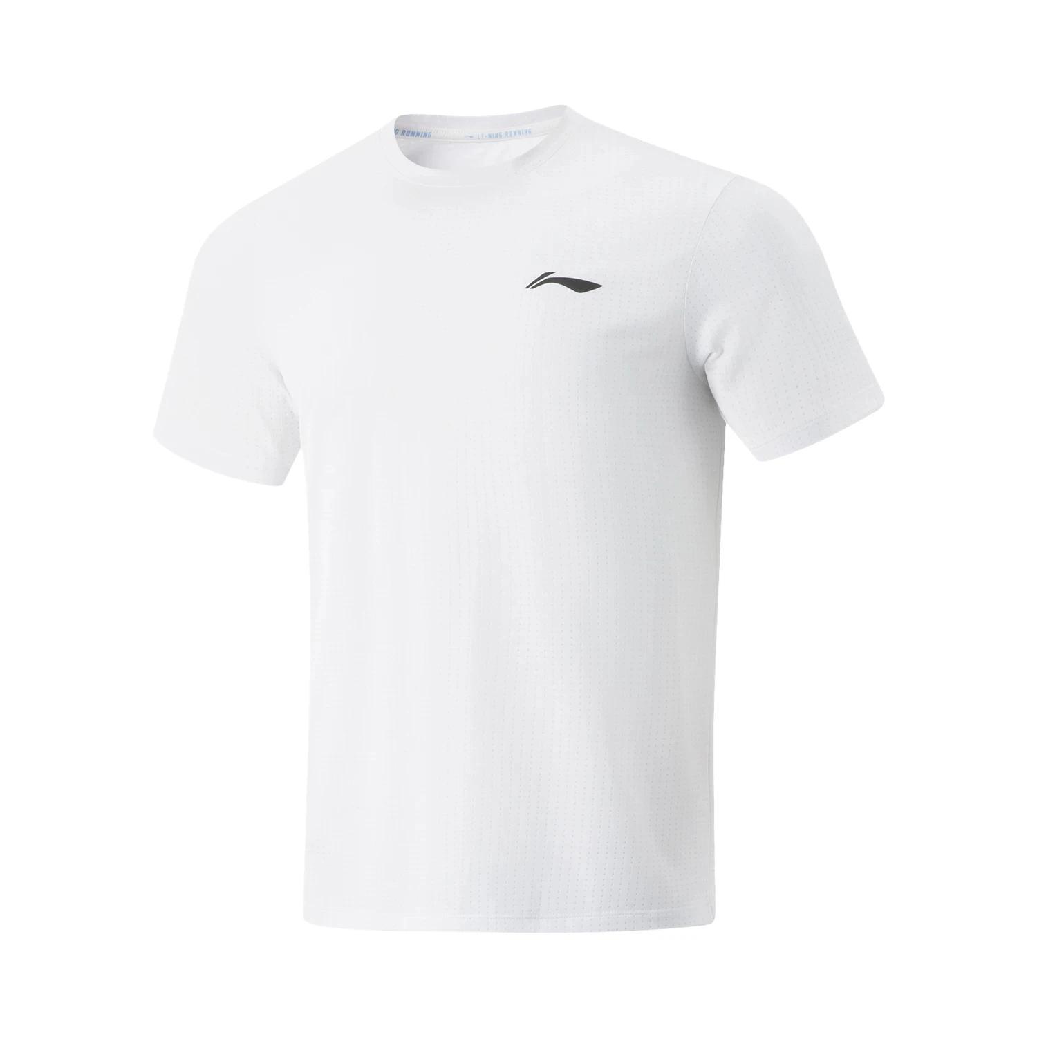 Li-Ning T-shirt de sport pour hommes AT AIR, coupe régulière, en polyester respirant, avec doublure 