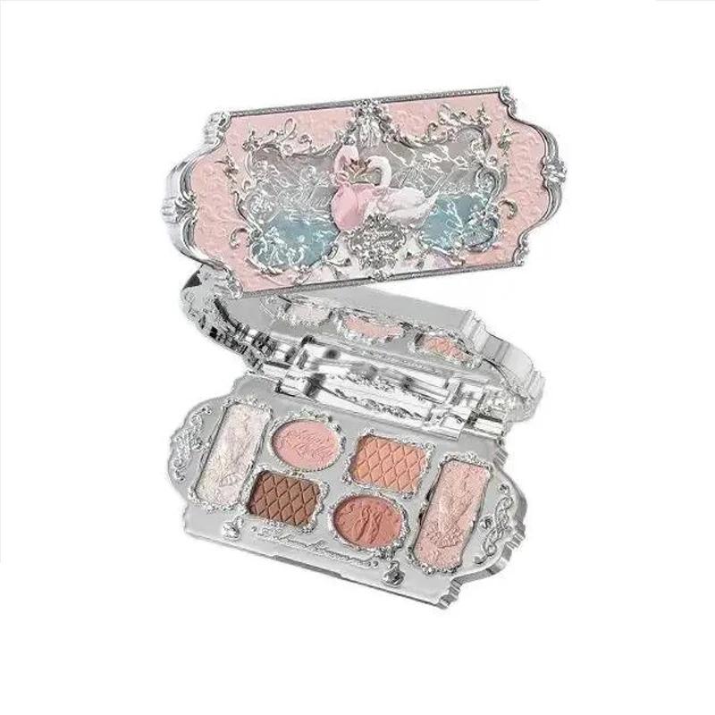 Flower Knows Swan Ballet fard à paupières Palette mat Fine miroitant perle visage Palette 6 couleurs