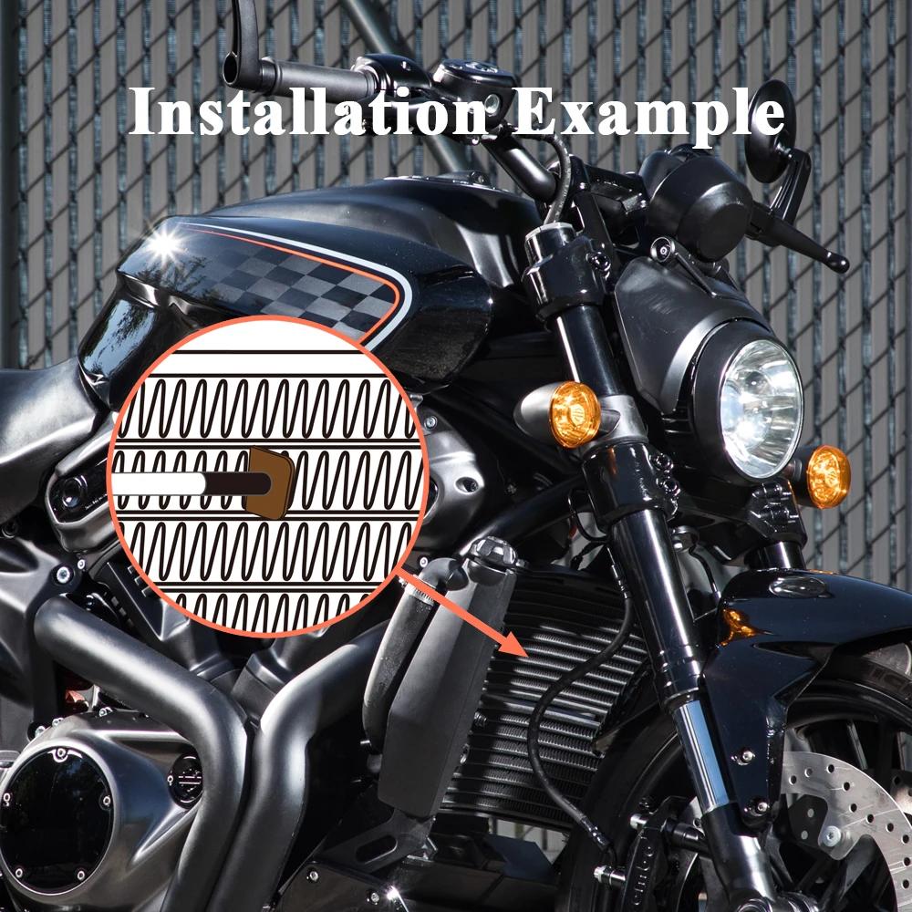 MINI 4 compteur de température double pour moto, cylindre de température, Type aileron, capteur de t