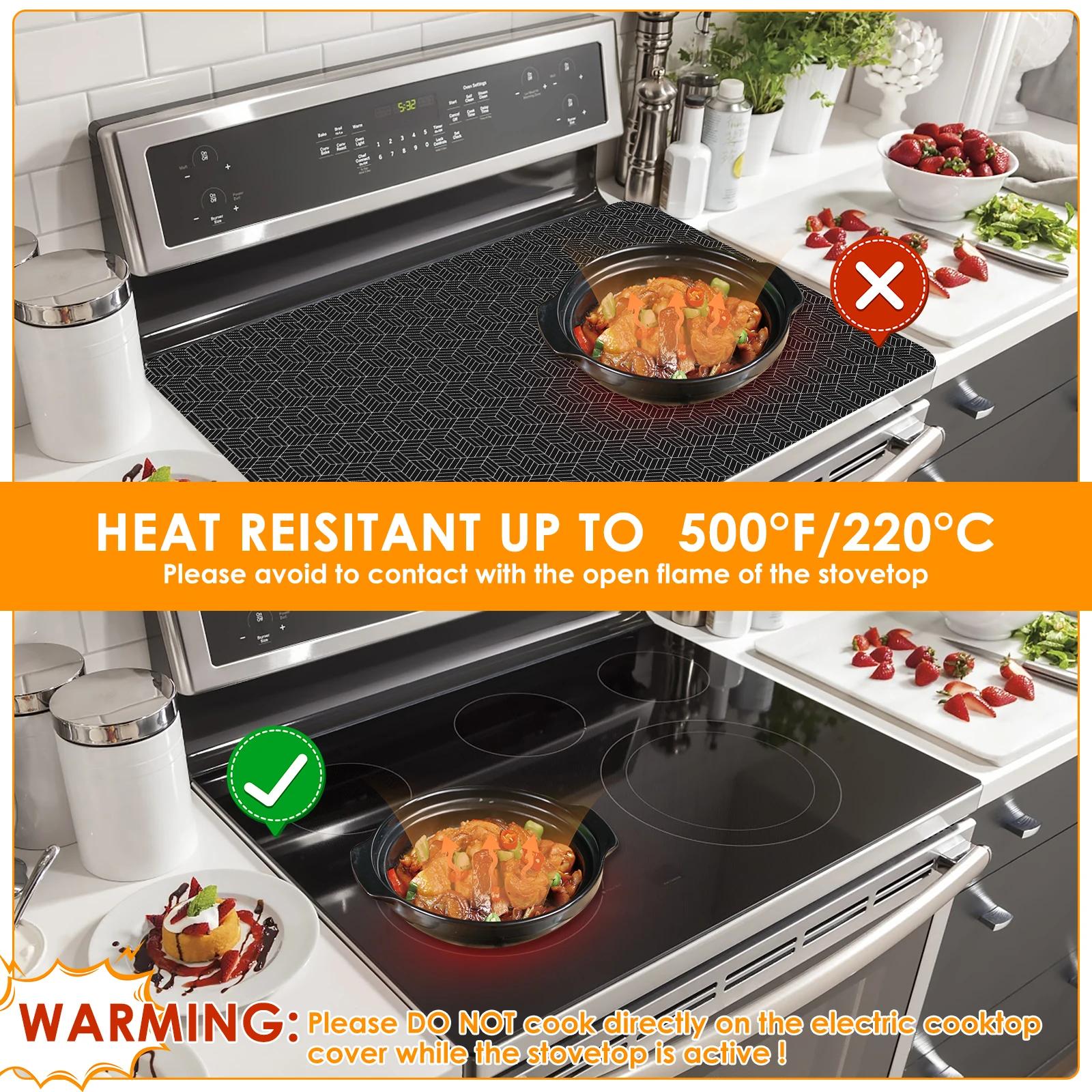Tapis de table de cuisson à Induction en Silicone, antidérapant, pour cuisinière électrique, protect