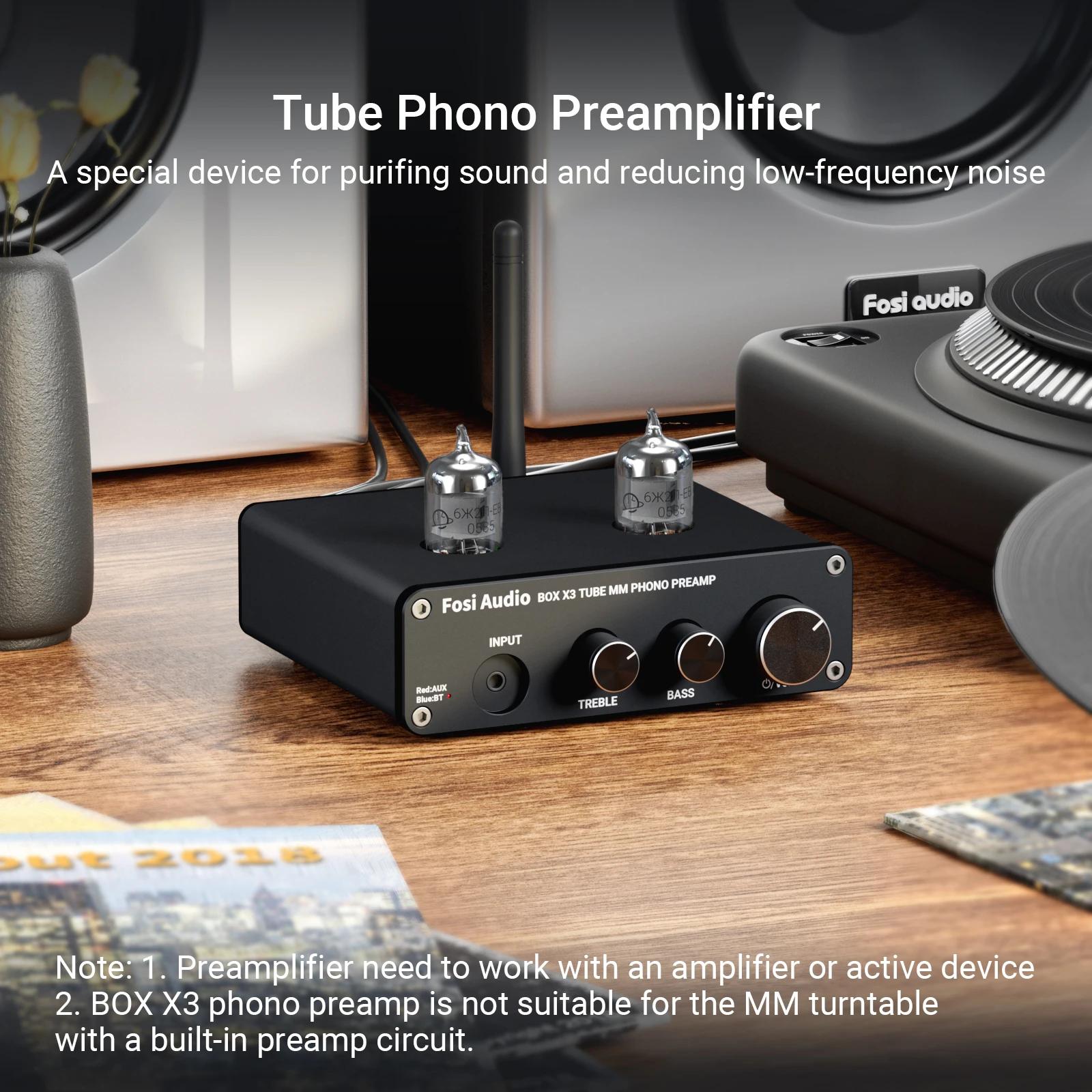 Préampli Phono Audio Bluetooth Fosi pour préamplificateur phonographe à platine avec amplificateur à