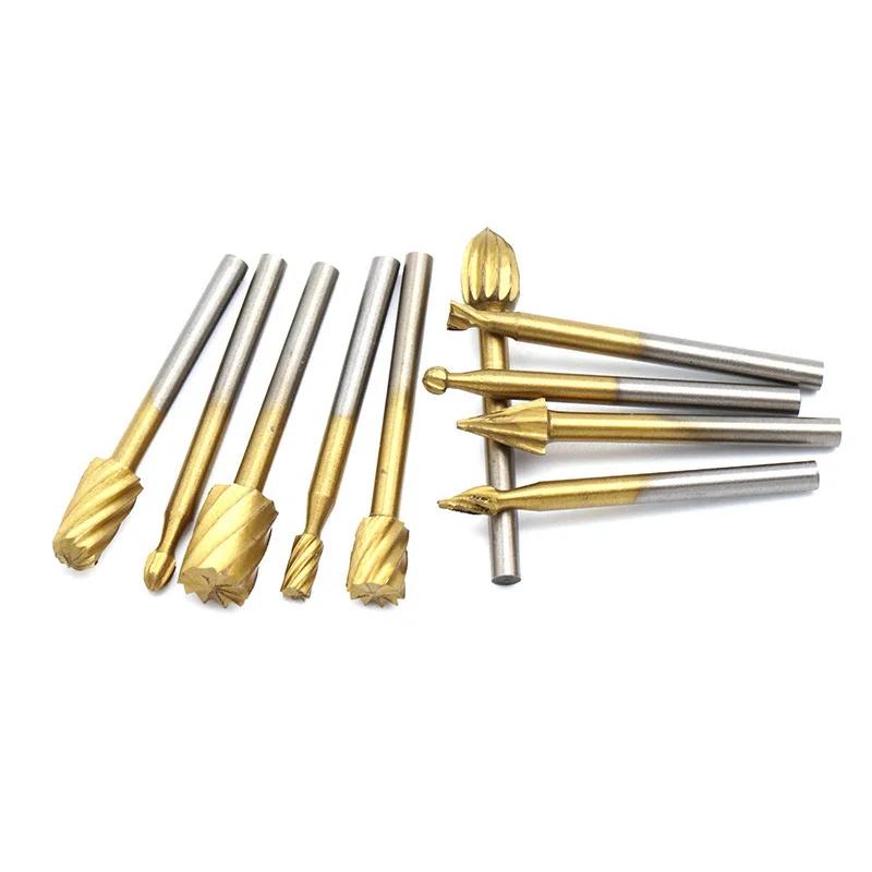 Jeu de forets de routeur de routage HSS, pour outils de fraises rotatives en carbure Dremel, bois, p