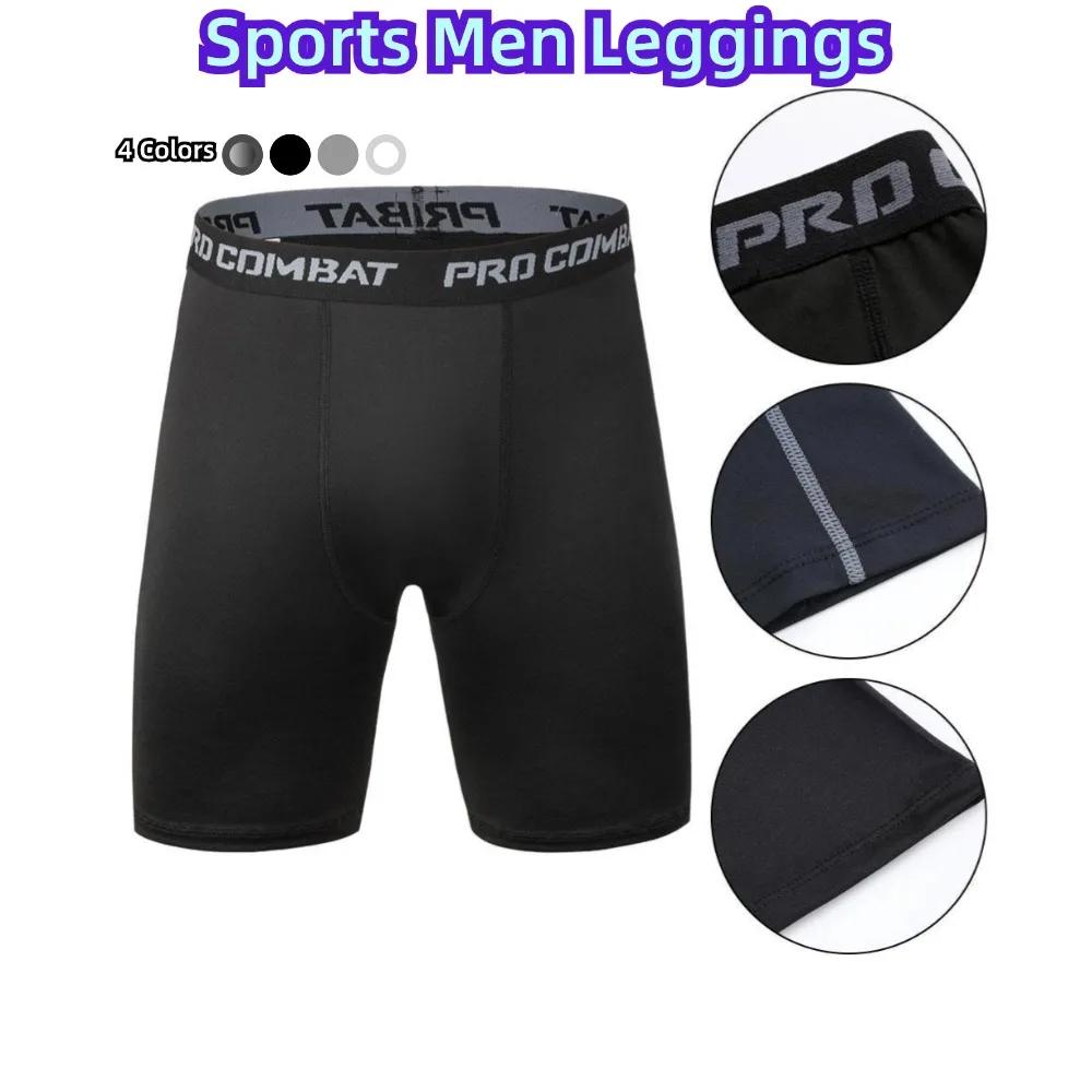 Leggings de sport pour hommes, pantalons de Compression, short quart de basket-ball, séchage rapide,