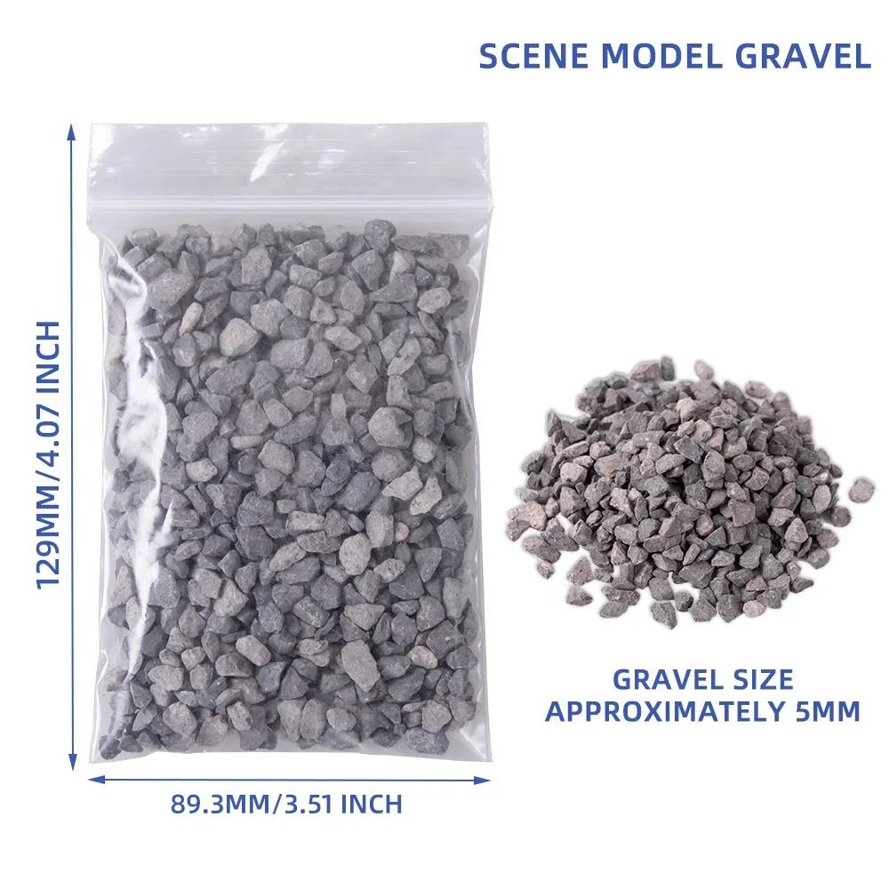 Kits de sol de roches naturelles miniatures en gravier réaliste, pour la fabrication de modèles de b