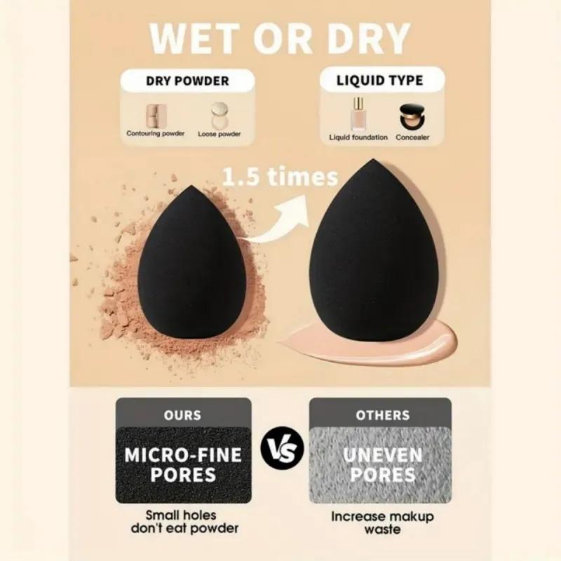 Ensemble de pinceaux de maquillage noirs multifonctionnels, 9 pièces, avec 1 œuf de beauté, poils so