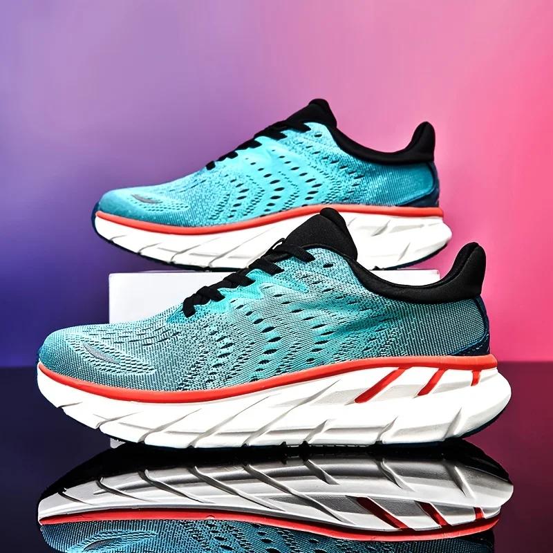 Chaussures de course à coussin pour hommes - Baskets jogging sport plein air mode classique grande taille 39-46