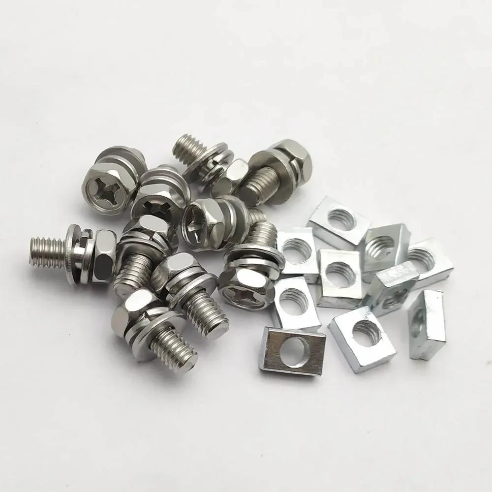Écrou et vis de 2,2 de borne de batterie de vélo, universel, moto, scooter, RL, D343, M5 x 10mm, M6 
