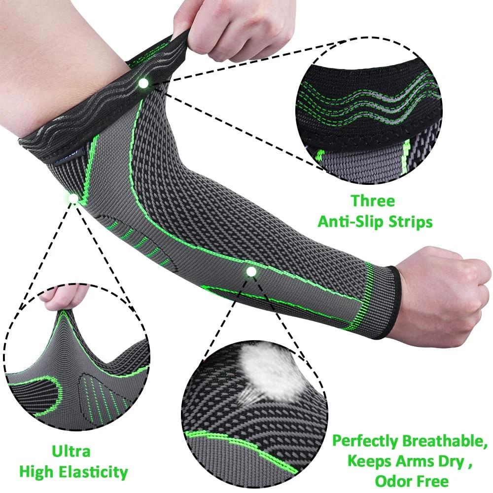 Manchons de Compression de bras de sport, Support de coude antidérapant pour jeunes adultes, cyclism