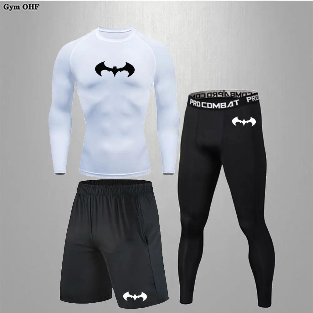 Chemises de compression sportives noires pour hommes - Rashguard pour gym, fitness et arts martiaux