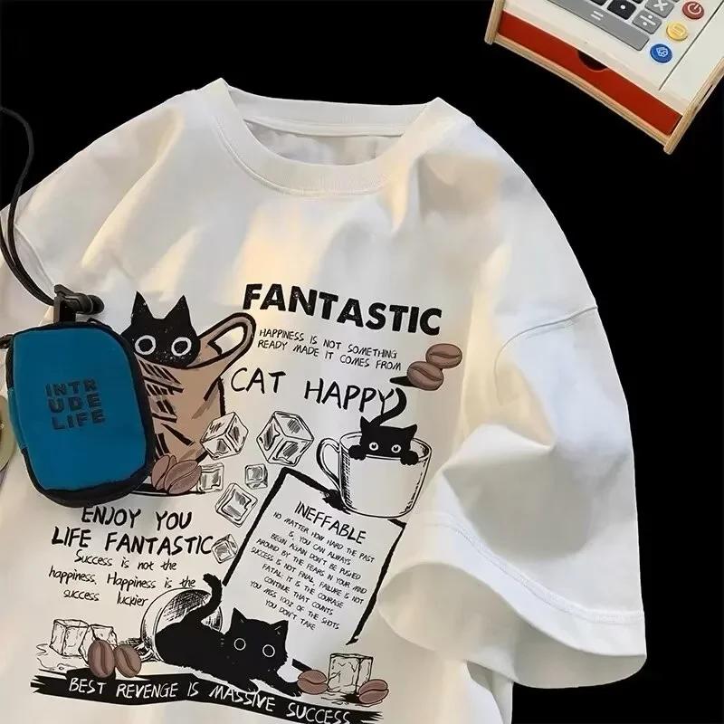M-8XL 2025 nouvel été Style coréen amusant dessin animé impression T-shirt homme femmes unisexe surd