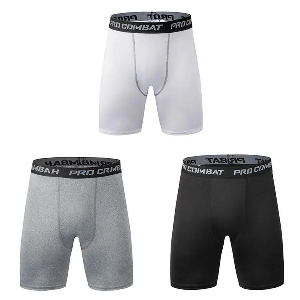 Leggings de sport pour hommes, pantalons de Compression, short quart de basket-ball, séchage rapide,