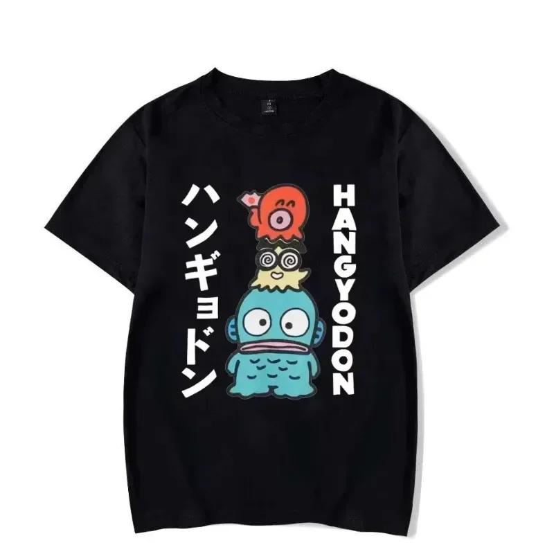 Hangyodon T-shirt japonais pour hommes et femmes T-shirt rétro à manches courtes T-shirt à col rond 