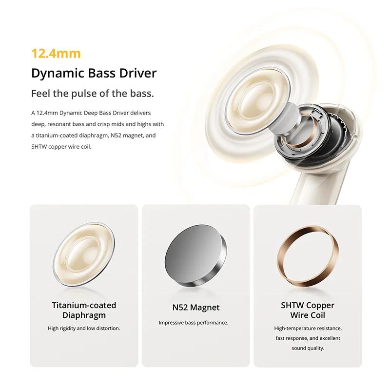Version mondiale realme Buds Air 7 TWS écouteur 52dB suppression du bruit 52 heures d'autonomie 12.4
