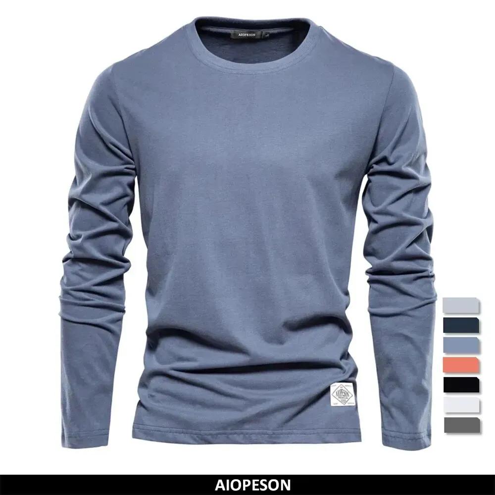 T-shirt à manches longues pour hommes, Économie décontractés pour hommes, Vêtements classiques pour