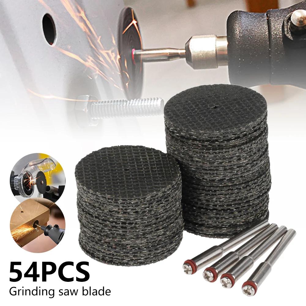 Disque de coupe abrasif 32mm, outil en fibre de verre + 4 mandrins rotatifs pour accessoires Dremel,