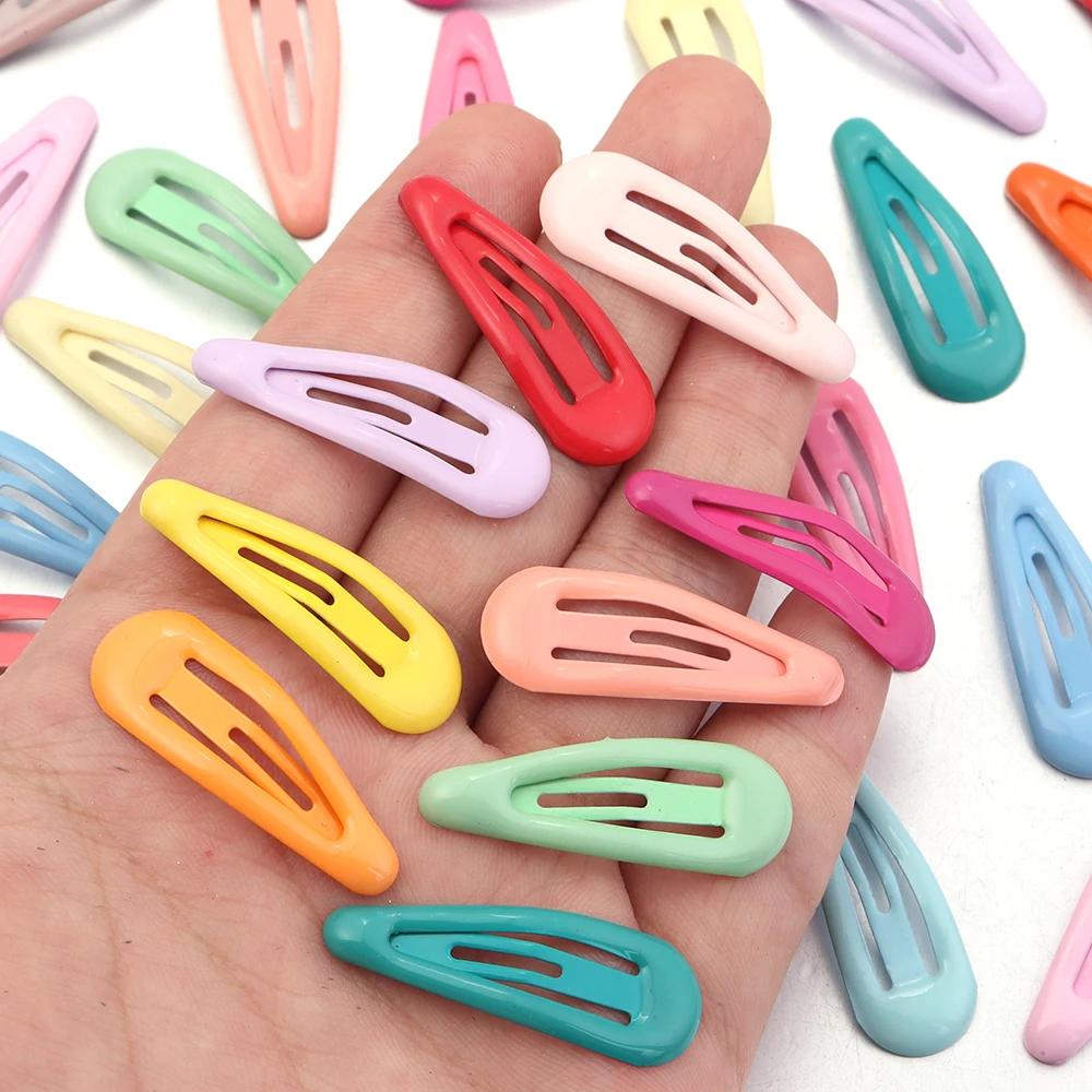 Pinces à cheveux BB colorées Y2K, 30 pièces/lot, Mini épingles à cheveux en métal, Barrettes à press